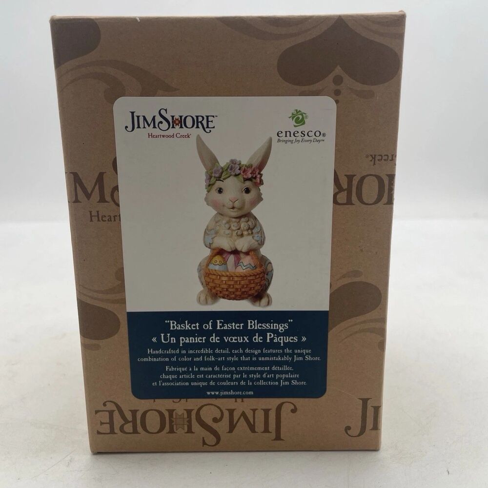 Jim Shore Basket of Easter Blessings 6012443 Easter Bunny NEW